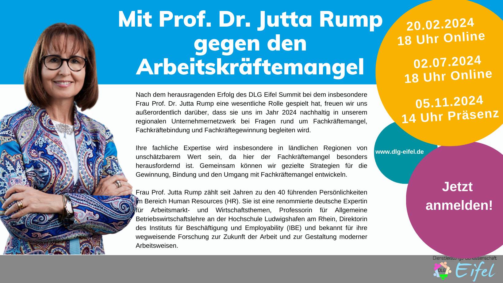 Mit Prof. Dr. Jutta Rump gegen den Arbeitskräfte… - DLG Eifel